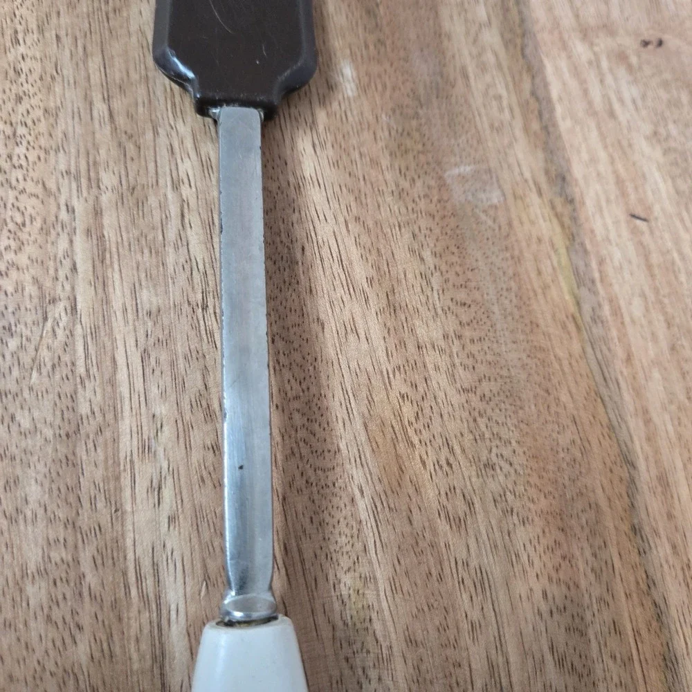 Ekco Vintage Strawberries Chrome Meat Fork